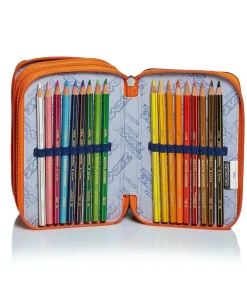 Hot Seven 3 Compartments Pencil Case - Upbeat