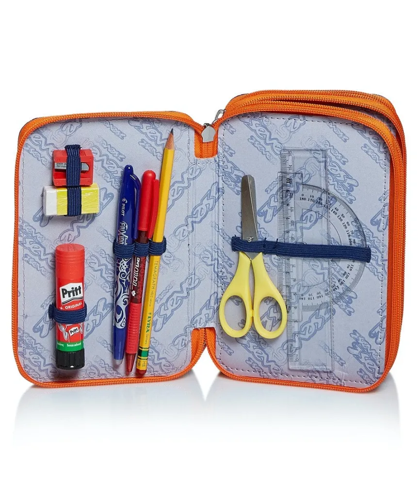Hot Seven 3 Compartments Pencil Case - Upbeat