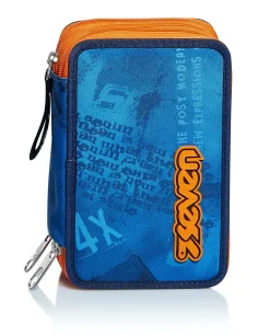 Hot Seven 3 Compartments Pencil Case - Upbeat