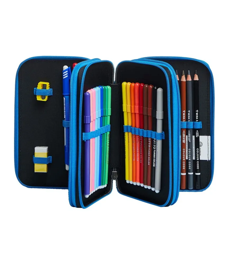 Cheap Seven Inter 3 Zip Pencil Case