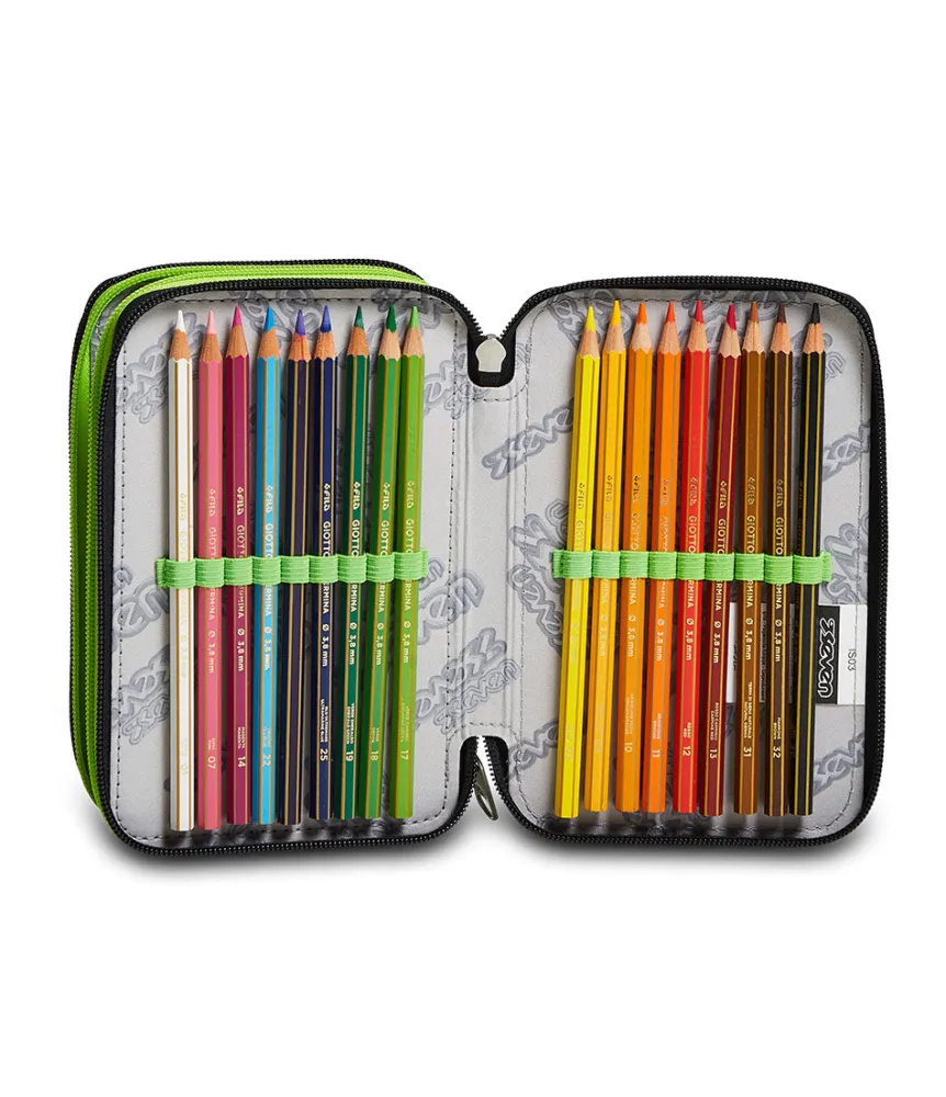 Fashion Seven ® 3 Zip Pencil Case - Crafter Boy