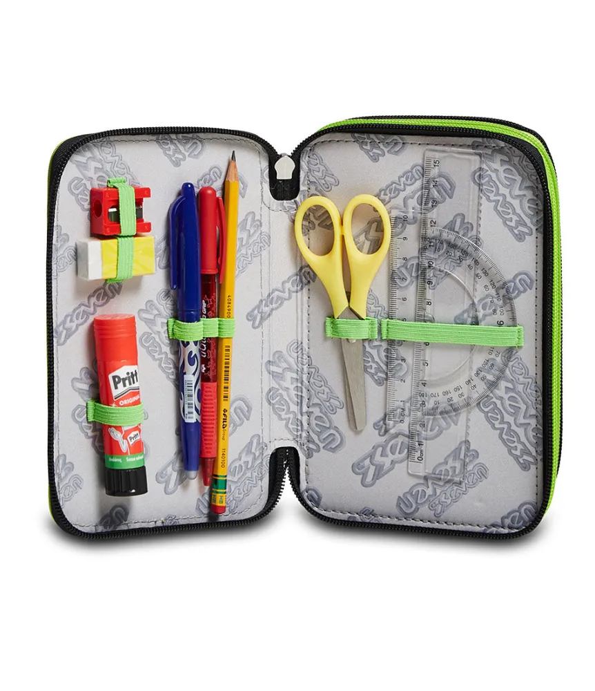 Fashion Seven ® 3 Zip Pencil Case - Crafter Boy