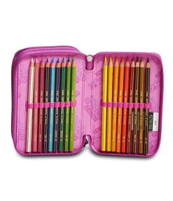 Sale Seven ® 3 Zip Pencil Case - Drawingpin Girl