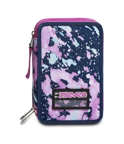 Sale Seven ® 3 Zip Pencil Case - Drawingpin Girl
