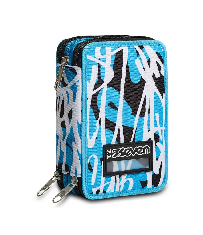 Hot Seven ® 3 Zip Pencil Case - Dripped Boy