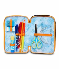 New Seven ® 3 Zip Pencil Case - Deeply Indigo