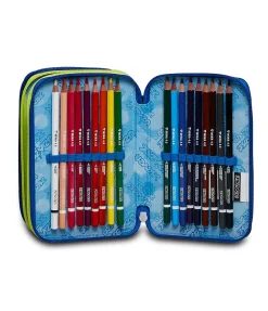 Hot Seven ® 3 Zip Pencil Case - Fluo Belts