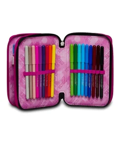 Hot Seven ® 3 Zip Pencil Case - Kiddie Crush