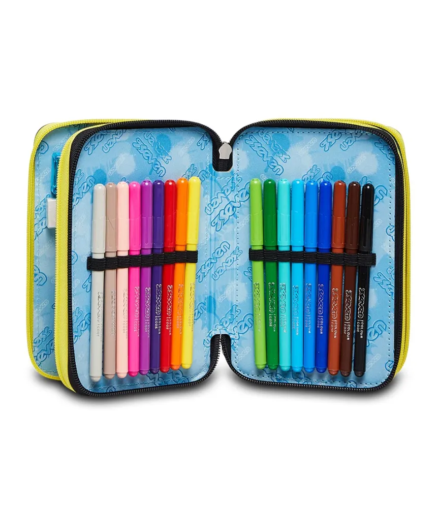 Hot Seven ® 3 Zip Pencil Case - Led Balloon