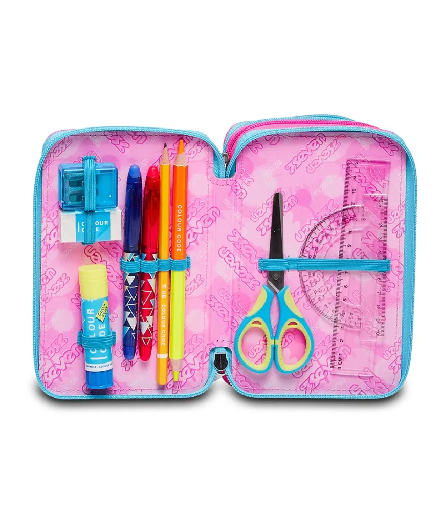 Sale Seven ® 3 Zip Pencil Case - Liquid Paint