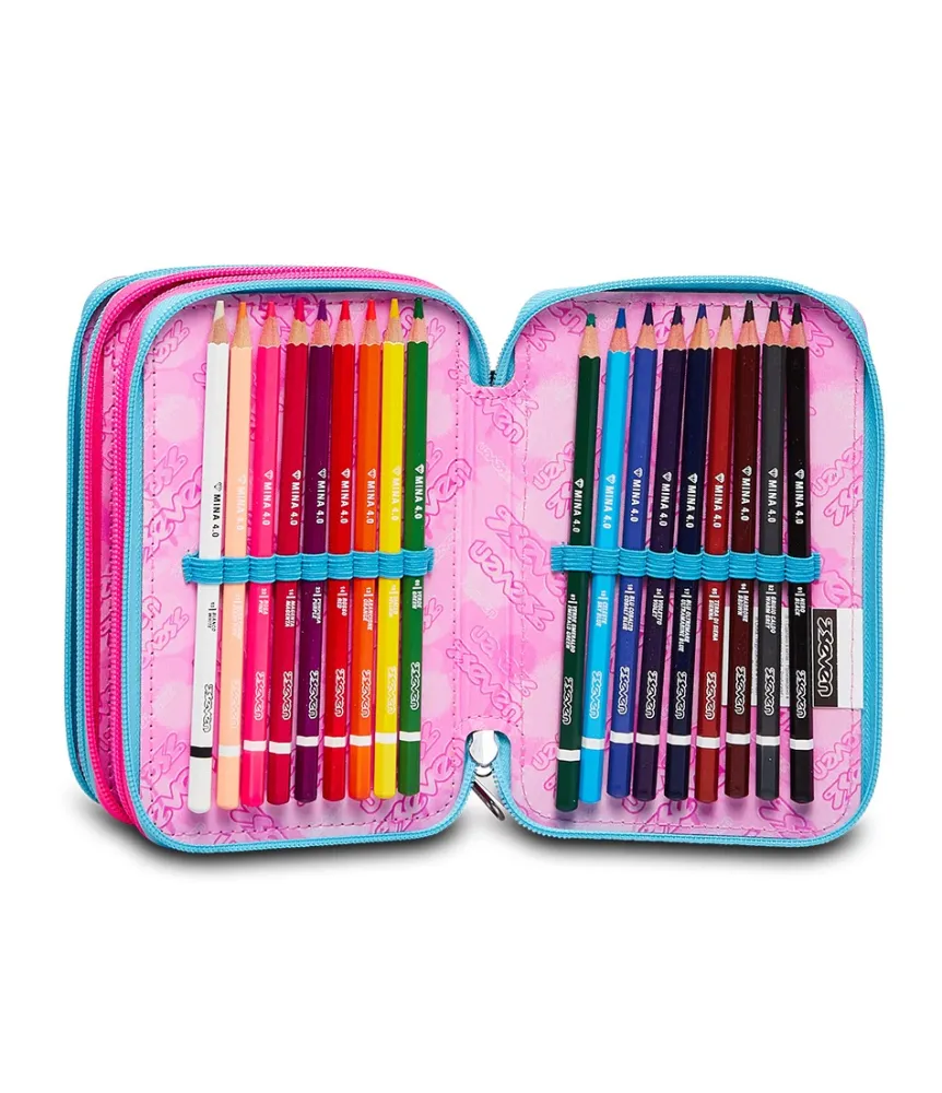 Sale Seven ® 3 Zip Pencil Case - Liquid Paint