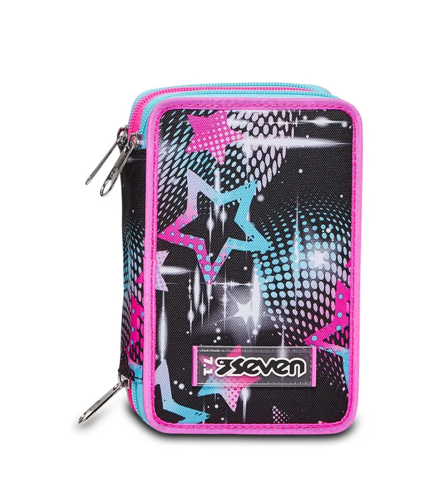 Sale Seven ® 3 Zip Pencil Case - Liquid Paint