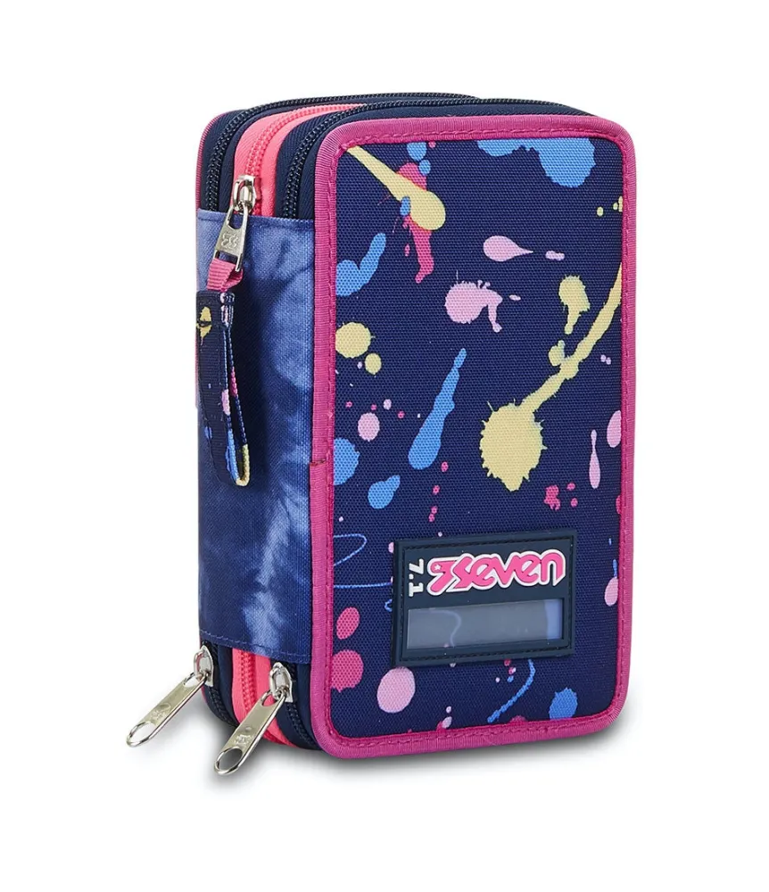 Shop Seven ® 3 Zip Pencil Case - Love Your Soul