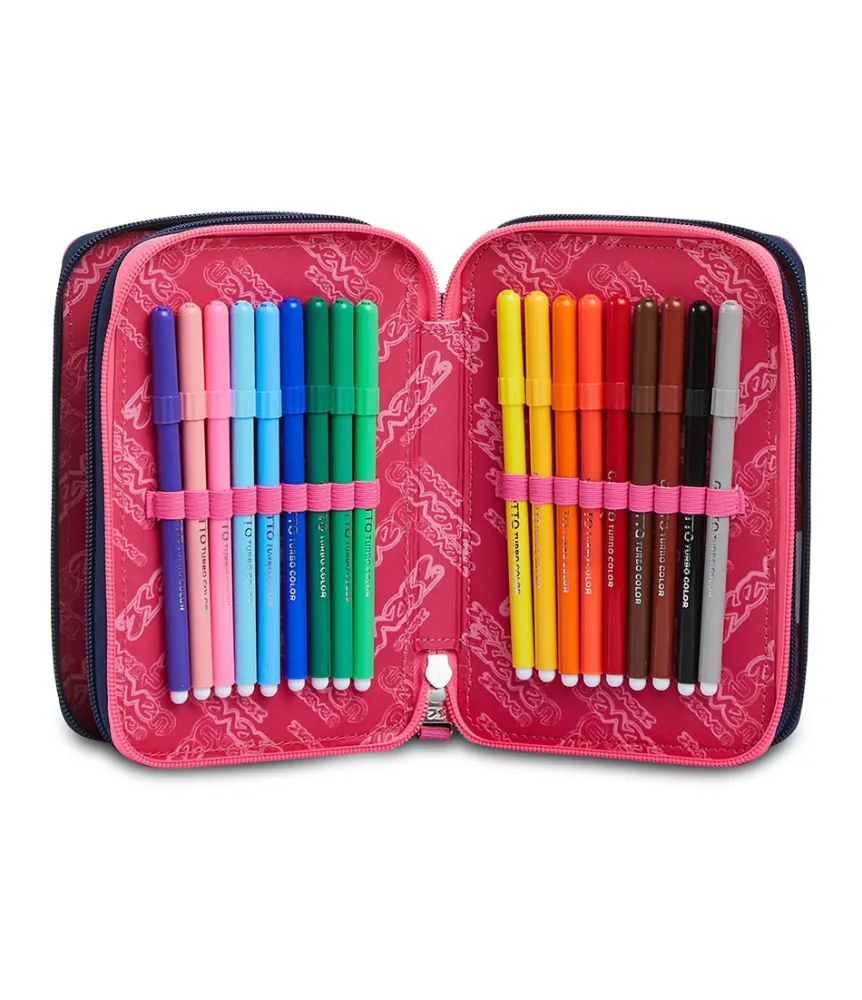 Shop Seven ® 3 Zip Pencil Case - Love Your Soul