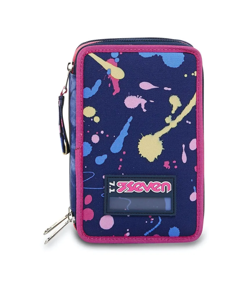 Shop Seven ® 3 Zip Pencil Case - Love Your Soul