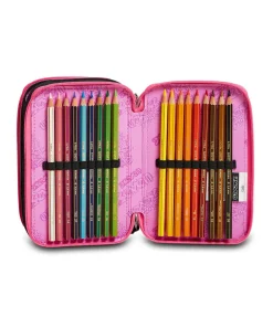 Discount Seven ® 3 Zip Pencil Case - Rosegrove Girl