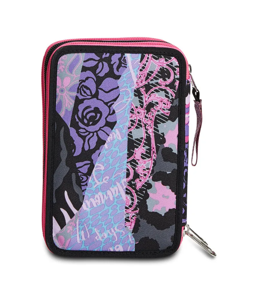Discount Seven ® 3 Zip Pencil Case - Rosegrove Girl