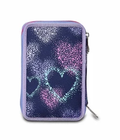 Discount Seven ® 3 Zip Pencil Case - Shading Heart