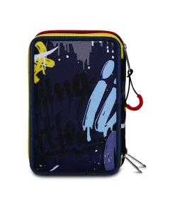 Sale Seven ® 3 Zip Pencil Case - Spray Wall