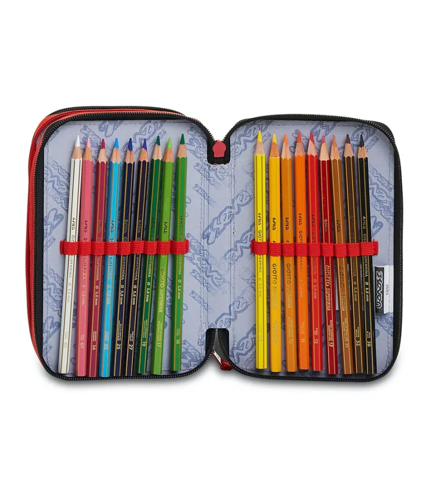 Fashion Seven ® 3 Zip Pencil Case - Take The Field