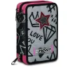 Discount Seven ® 3 Zip Pencil Case - Zipper Glamy