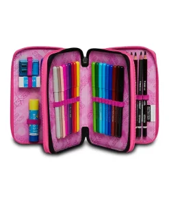 Discount Seven ® 3 Zip Pencil Case - Zipper Glamy