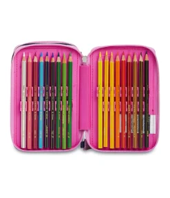 Flash Sale Seven ® 3 Zip Pencil Case Pen Pad - Charming Girl