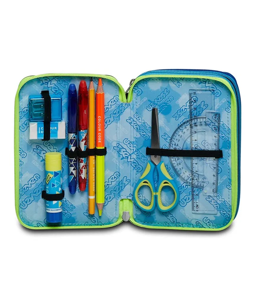 Online Seven ® 3 Zip Pencil Case - String Boy