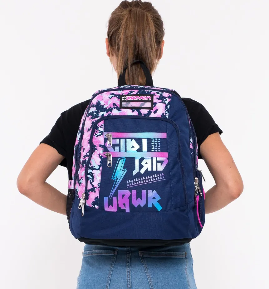 Discount Seven ® Advanced Backpack - Drawingpin Girl