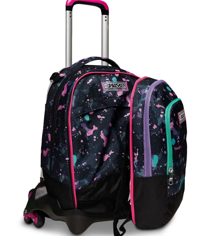 Clearance Seven ® Jack Trolley 3 Wheels Detach - Fluo String Girl