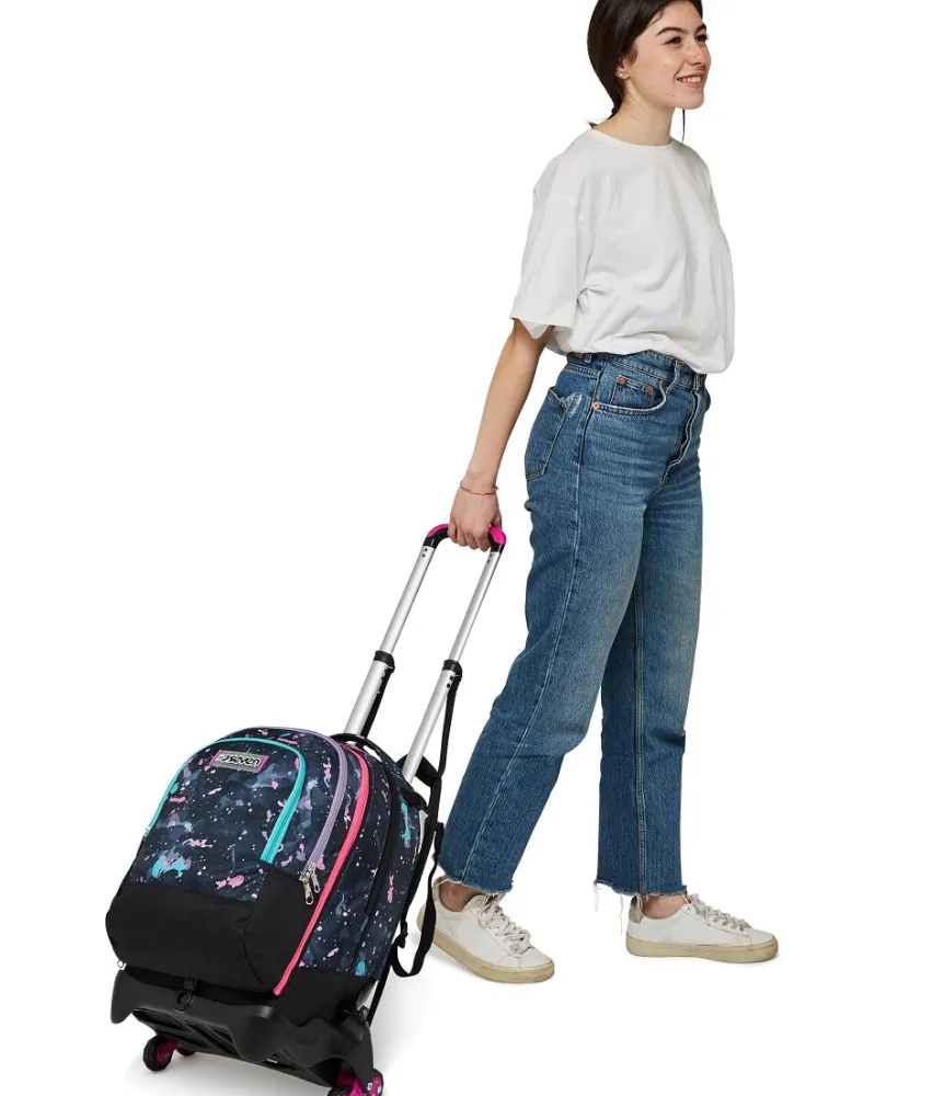 Clearance Seven ® Jack Trolley 3 Wheels Detach - Fluo String Girl