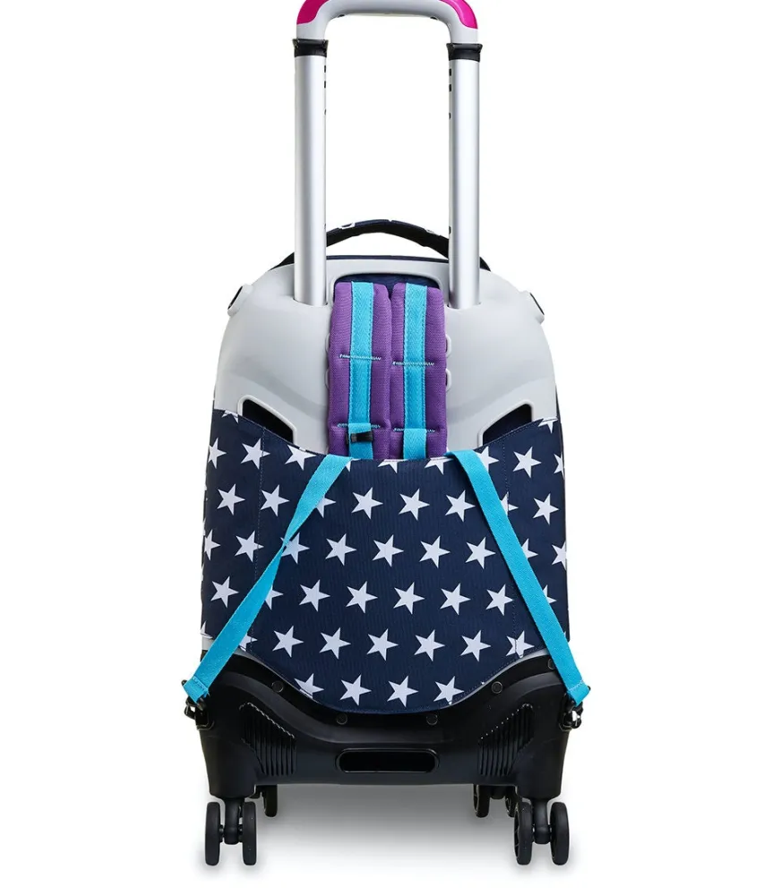 Best Seven ® Jack Trolley 4 Wheels - Pinking Blue