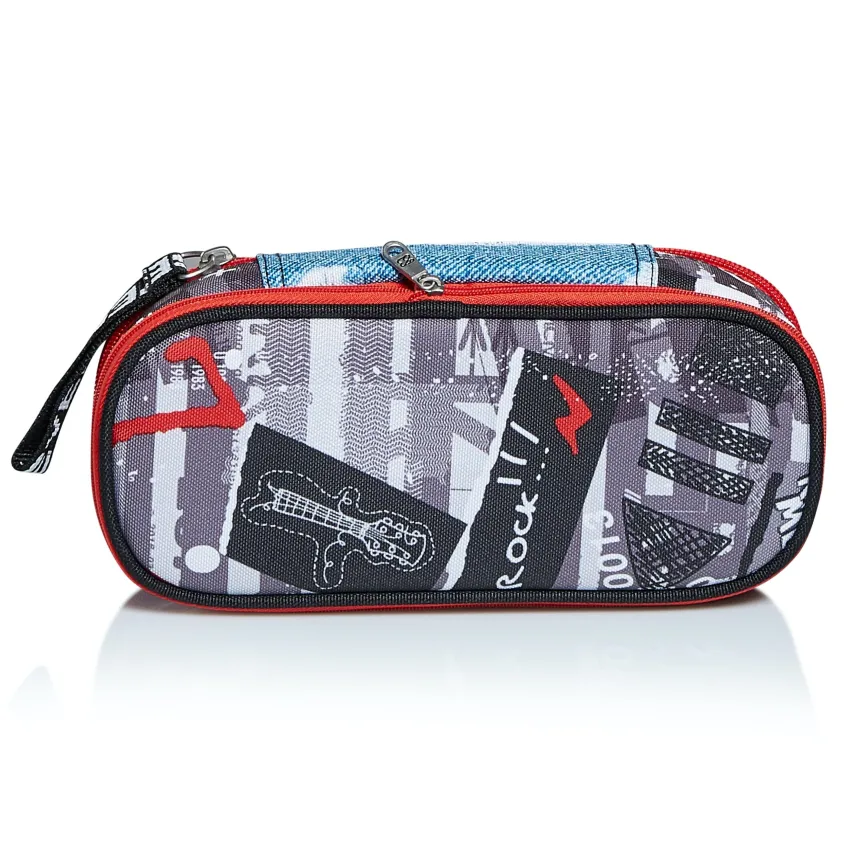 Online Seven ® Round Plus Pencil Bag - Expandable - Urban Rock
