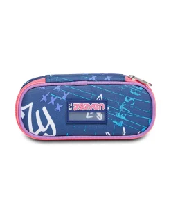 Outlet Seven ® Round Plus Pencil Bag - Rock On Girl