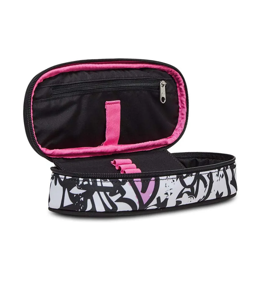 Store Seven ® Round Plus Pencil Bag - The Double Flashing Color