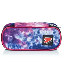 Store Seven ® Round Plus Pencil Case - Tye And Dye Girl