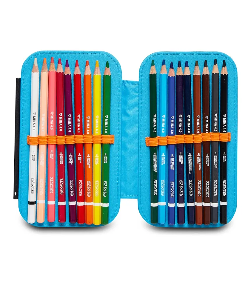 Shop Seven ® Speed Pencil Case - Fluo Stamp