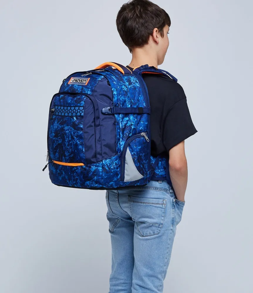Fashion Seven ® Updown Twice School Backpack - Deeply Indigo