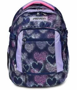 Outlet Seven ® Updown Twice School Backpack - Shading Heart