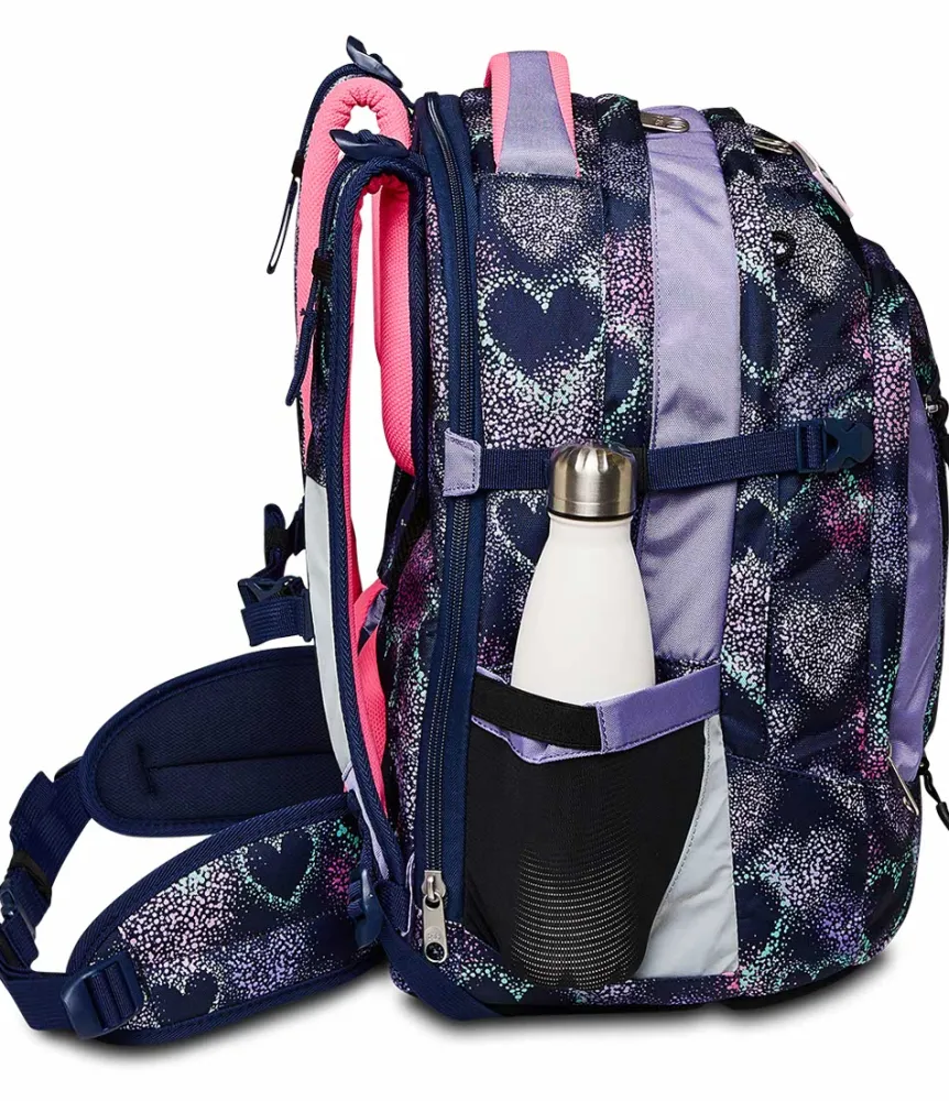 Outlet Seven ® Updown Twice School Backpack - Shading Heart