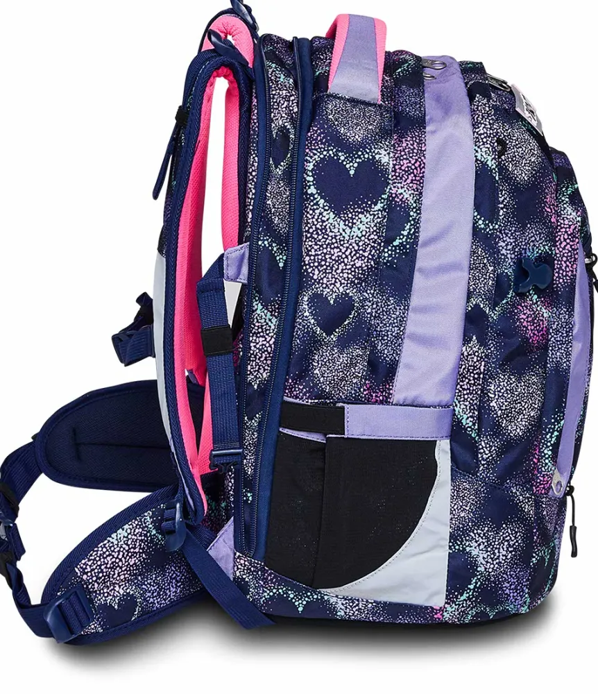 Outlet Seven ® Updown Twice School Backpack - Shading Heart