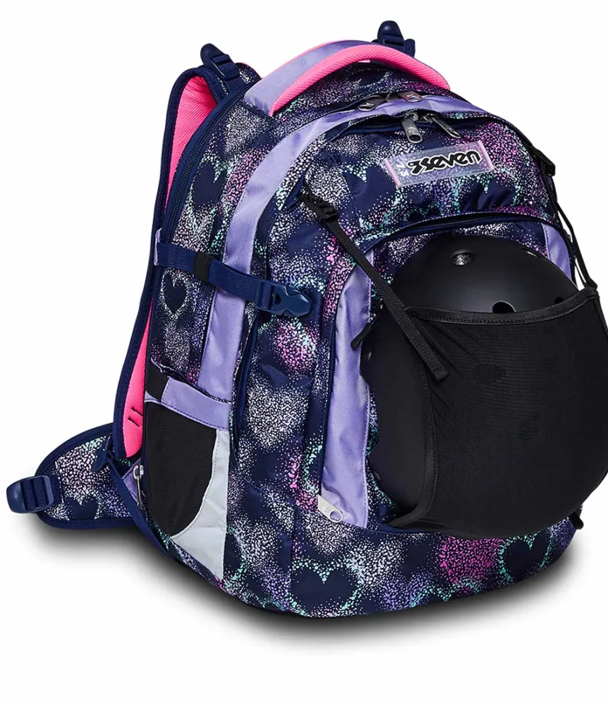 Outlet Seven ® Updown Twice School Backpack - Shading Heart