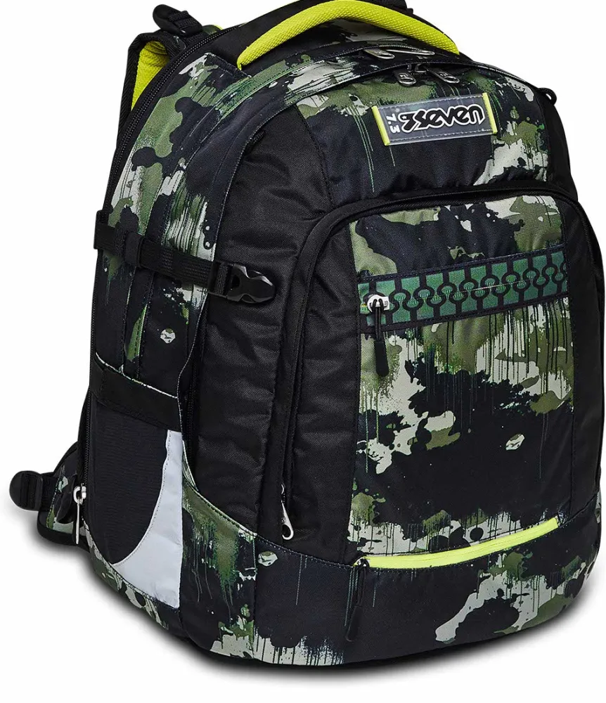 Online Seven ® Updown Twice School Backpack - Greenish Wild