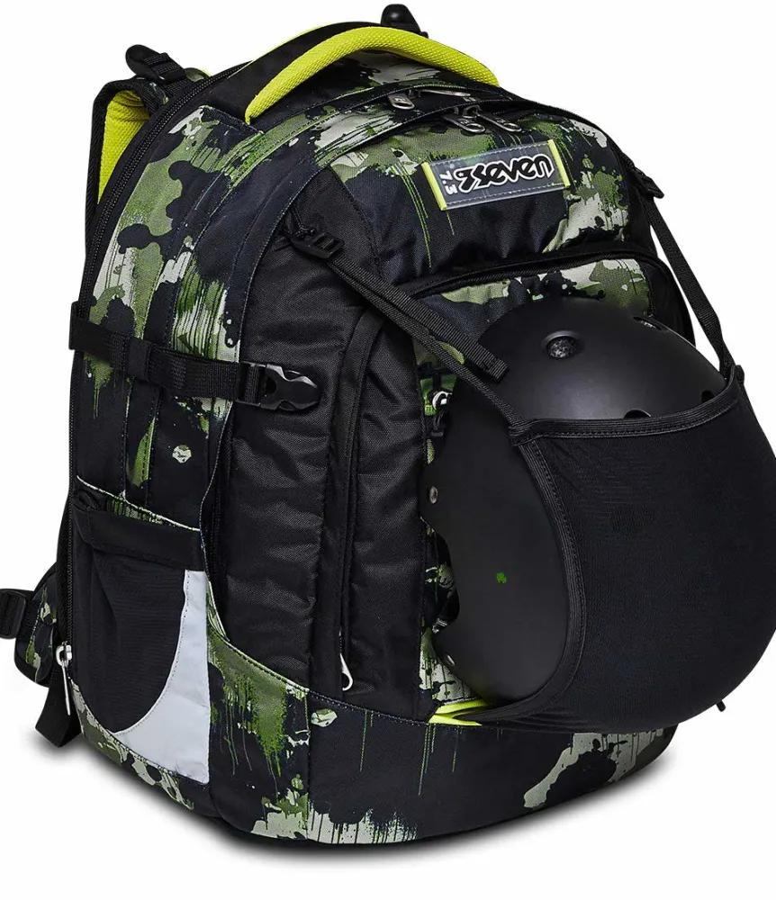 Online Seven ® Updown Twice School Backpack - Greenish Wild